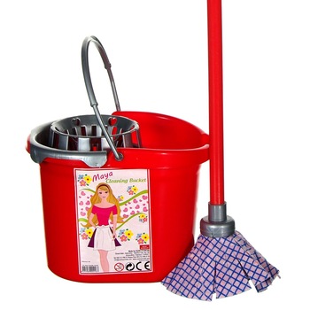 Set curatenie pentru copii cu galeata si mop , 15x8x30 cm ATS Set curatenie pentru copii cu galeata si mop , 15x8x30 cm ATS