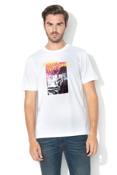 Diesel, Tricou cu imprimeu grafic T-Just-XT, Alb Diesel, Tricou cu imprimeu grafic T-Just-XT, Alb