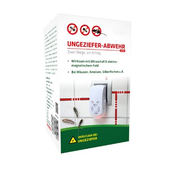 Aparat Unde Electromagnetice si Ultrasonice - Impotriva Gandacilor, Furnicilor, Soarecilor - 230 mp. Brand Germania ® Aparat Unde Electromagnetice si Ultrasonice - Impotriva Gandacilor, Furnicilor, Soarecilor - 230 mp. Brand Germania ®