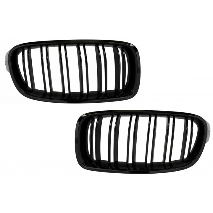 Középső rácsok vese rácsok BMW 3 Series F30 F31 Double Stripe M Design Piano fekete