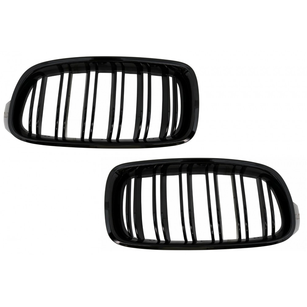 Set 2 Grile Centrale compatibil cu BMW Seria 3 F30 (2011+) Piano Black M Design