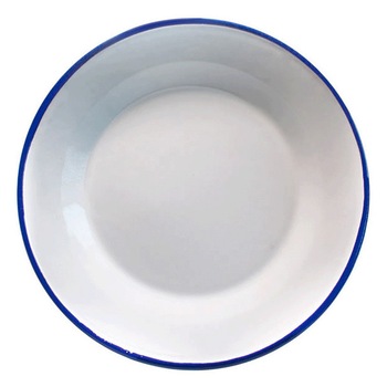 Farfurie emailata RAKI RETRO 22cm alb, albastru Farfurie emailata RAKI RETRO 22cm alb, albastru