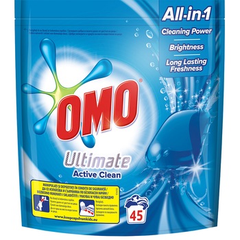 Detergent capsule Omo Ultimate, 45 capsule, 45 spalari Detergent capsule Omo Ultimate, 45 capsule, 45 spalari