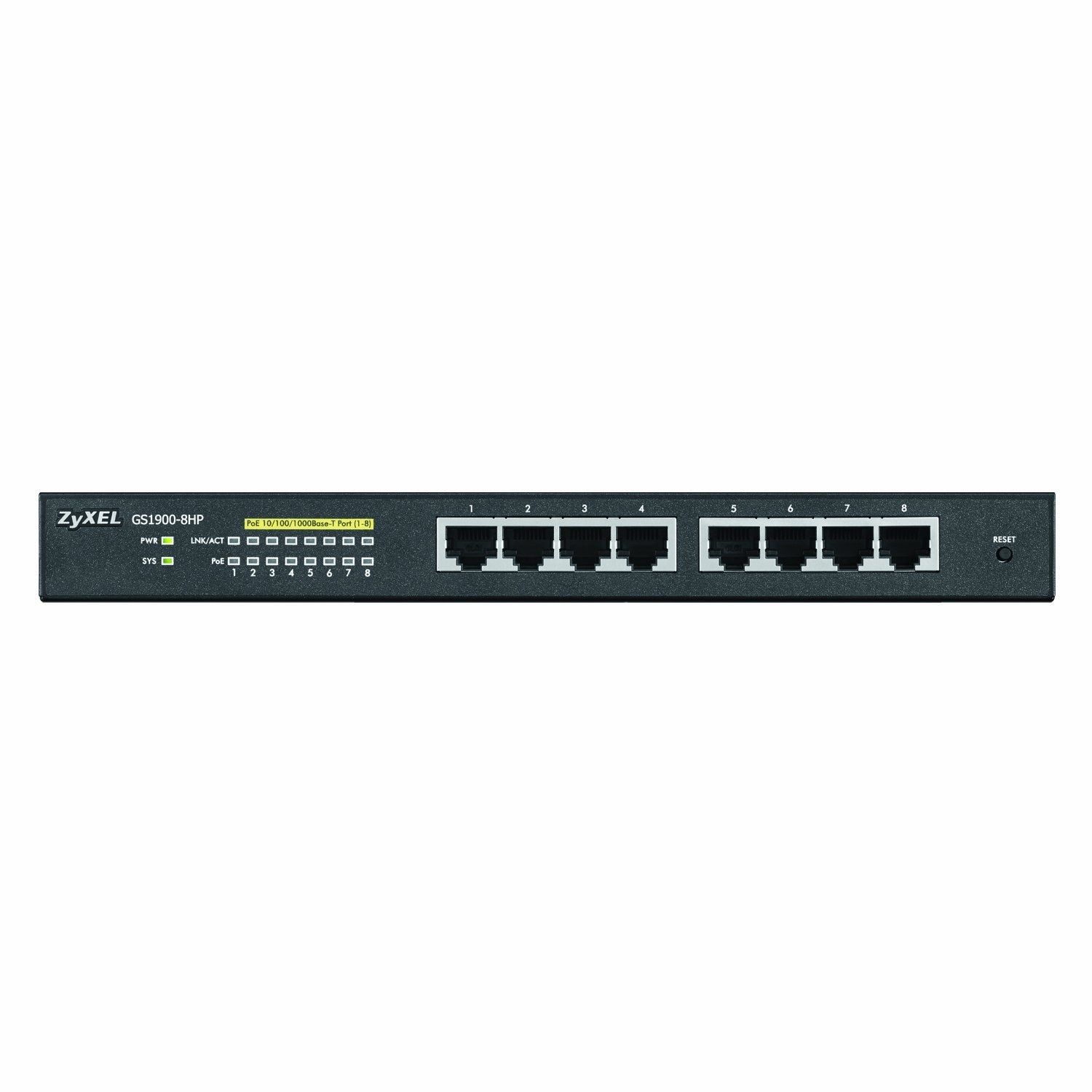Switch ZyXEL GS1900-8HP, 8-Port 10/100/1000Mbps, PoE