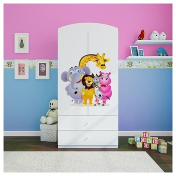 Dulap Wunderkid Safari, 190 x 90 x 58 cm, Alb Dulap Wunderkid Safari, 190 x 90 x 58 cm, Alb