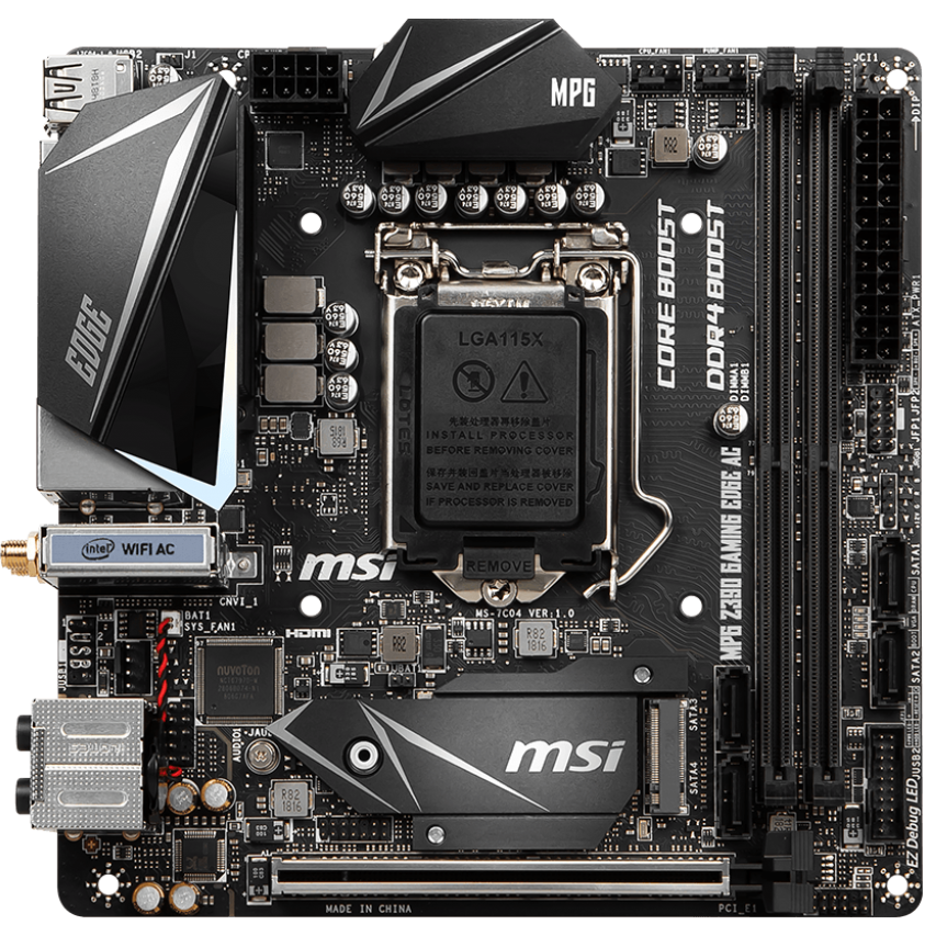 Placa de baza MSI MPG Z390I GAMING EDGE AC, Socket 1151
