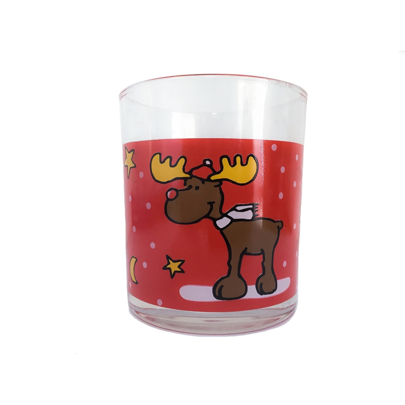 Set 3 pahare apa/ bautura racoritoare 250ml, décor motive Craciun- Reni, Decover