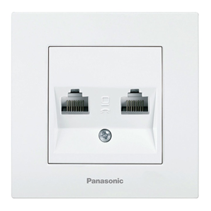 Priza date CAT5e + telefon CAT3 Karre Plus Panasonic