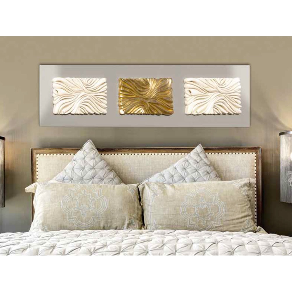 Panou decorativ Draperie P4572, Cu elemente de relief, 150 x 40 cm eMAG.ro