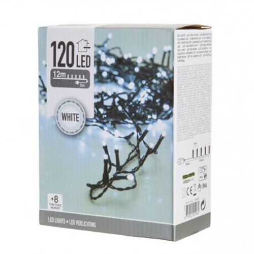Instalatie Craciun outdoor eNoelle, 120 LEDuri de 5 mm, lumina alba, 5 m