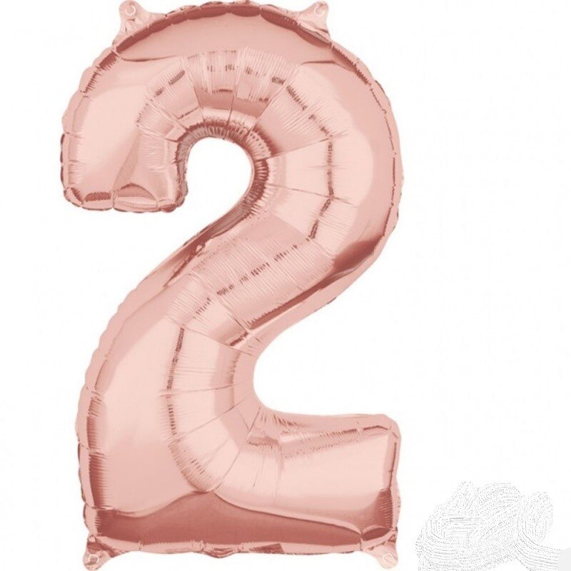Balon Folie Cifra 2 Rose Gold - 43 x 66 cm, Amscan 36595