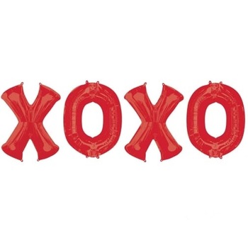 Pachet baloane folie mari, XOXO - Amscan 32274 Pachet baloane folie mari, XOXO - Amscan 32274
