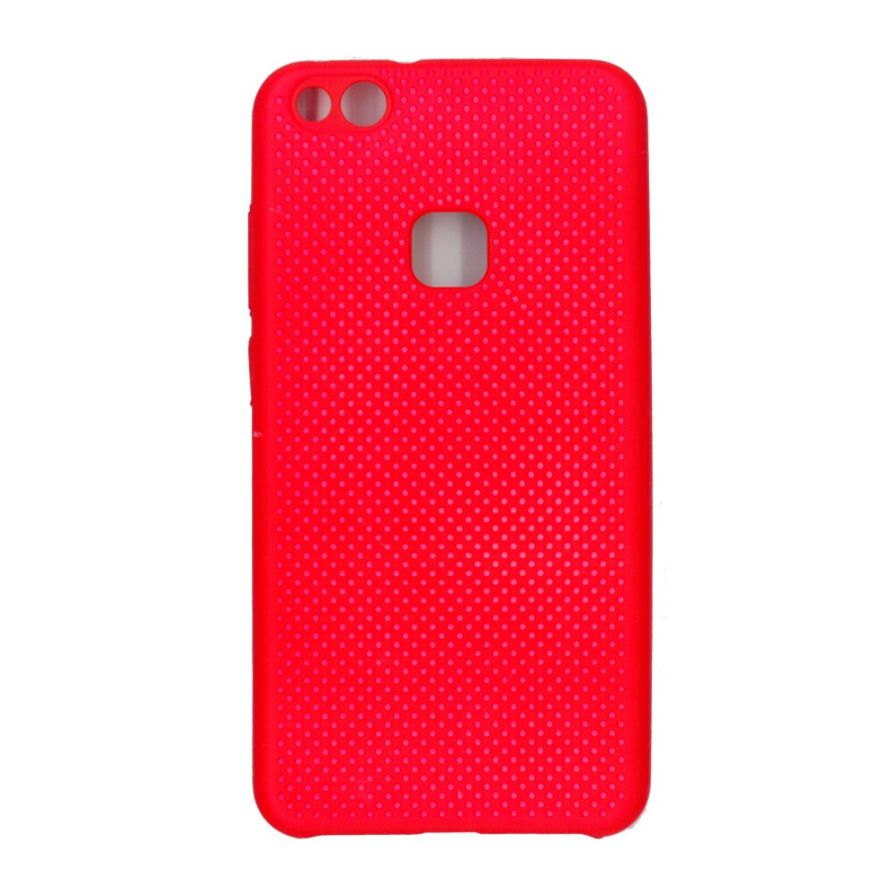 Husa din silicon cu perforatii, Eurocell, pentru Huawei P10 Lite, rosu