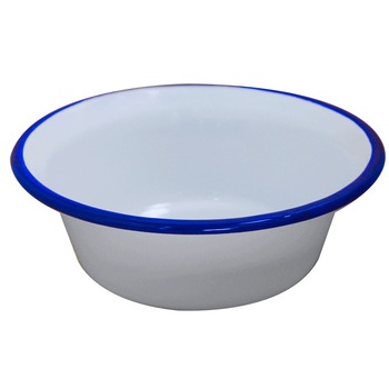 Bol otel emailat RAKI RETRO 20cm alb, albastru Bol otel emailat RAKI RETRO 20cm alb, albastru