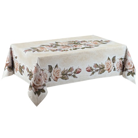 Fata De Masa Valentini Bianco Din Bumbac Model Goblen Dimensiune 160x350 Cm Roses Emag Ro