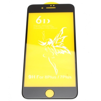 Apple iPhone 6s Plus Folie protectie 6D sticla securizata 9H full cover full glue acoperire completa neagra Apple iPhone 6s Plus Folie protectie 6D sticla securizata 9H full cover full glue acoperire completa neagra