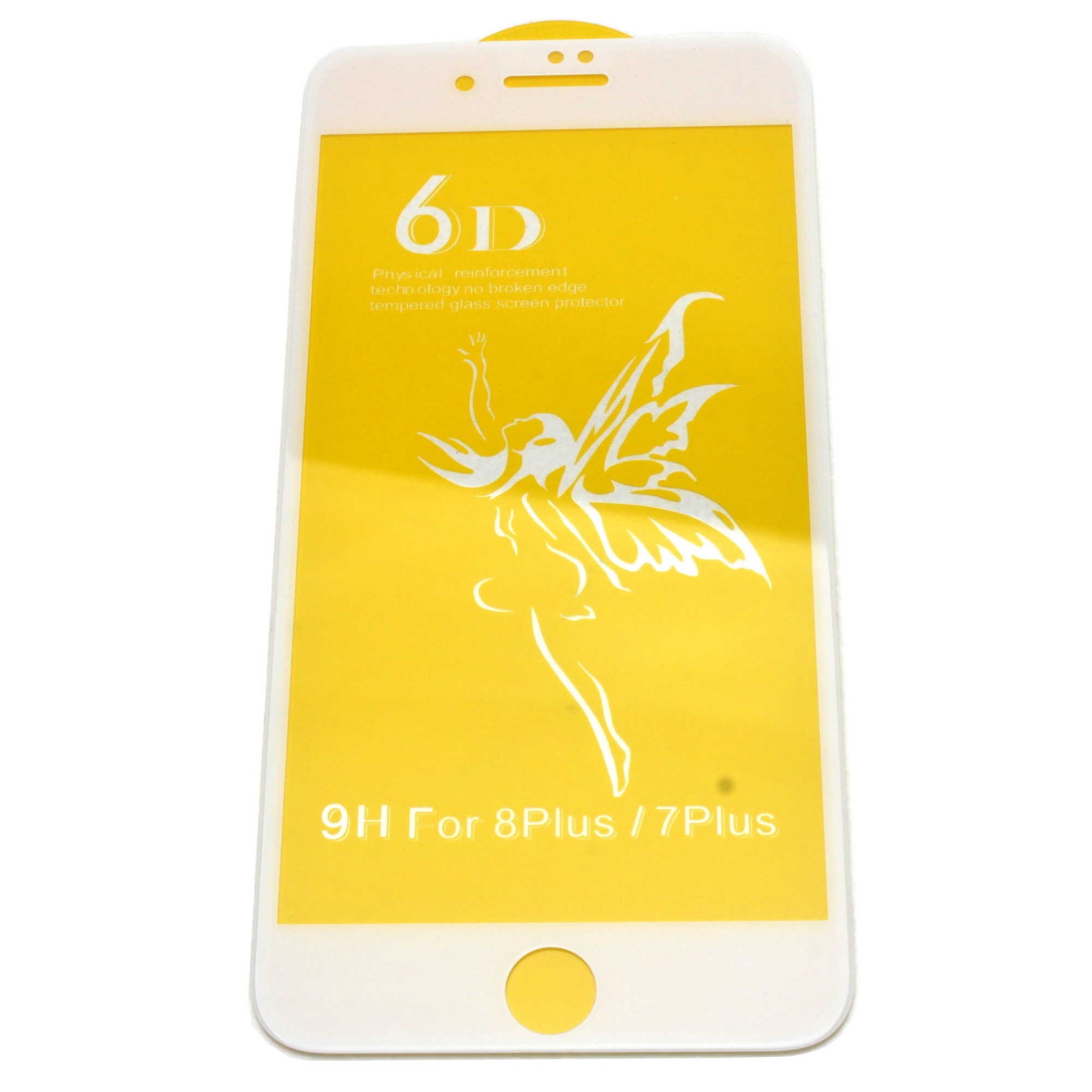 Apple iPhone 8 Plus Folie protectie 6D sticla securizata 9H full cover full glue acoperire completa alba