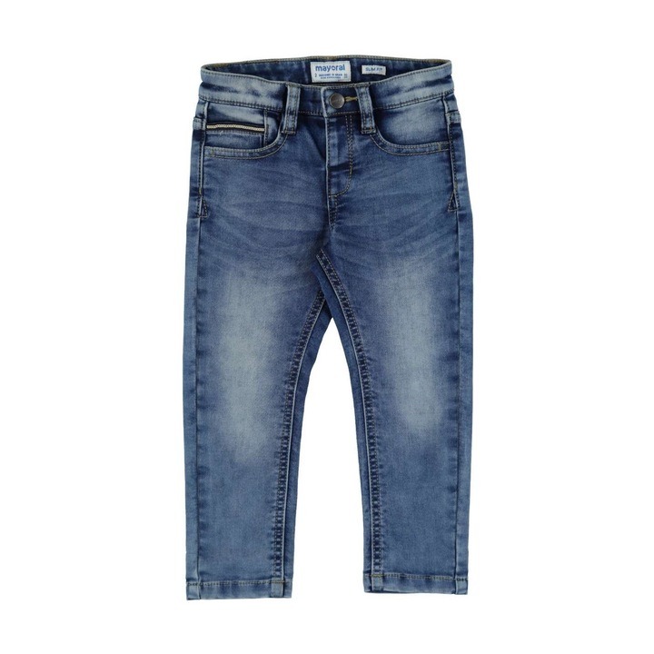 Pantaloni blug Mayoral Slim Fit pentru baiat, denim, 134 cm (9 ani)