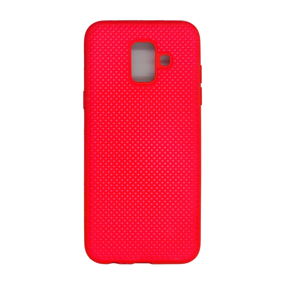 Husa din silicon cu perforatii, Eurocell, pentru Samsung Galaxy A6 2018, rosu