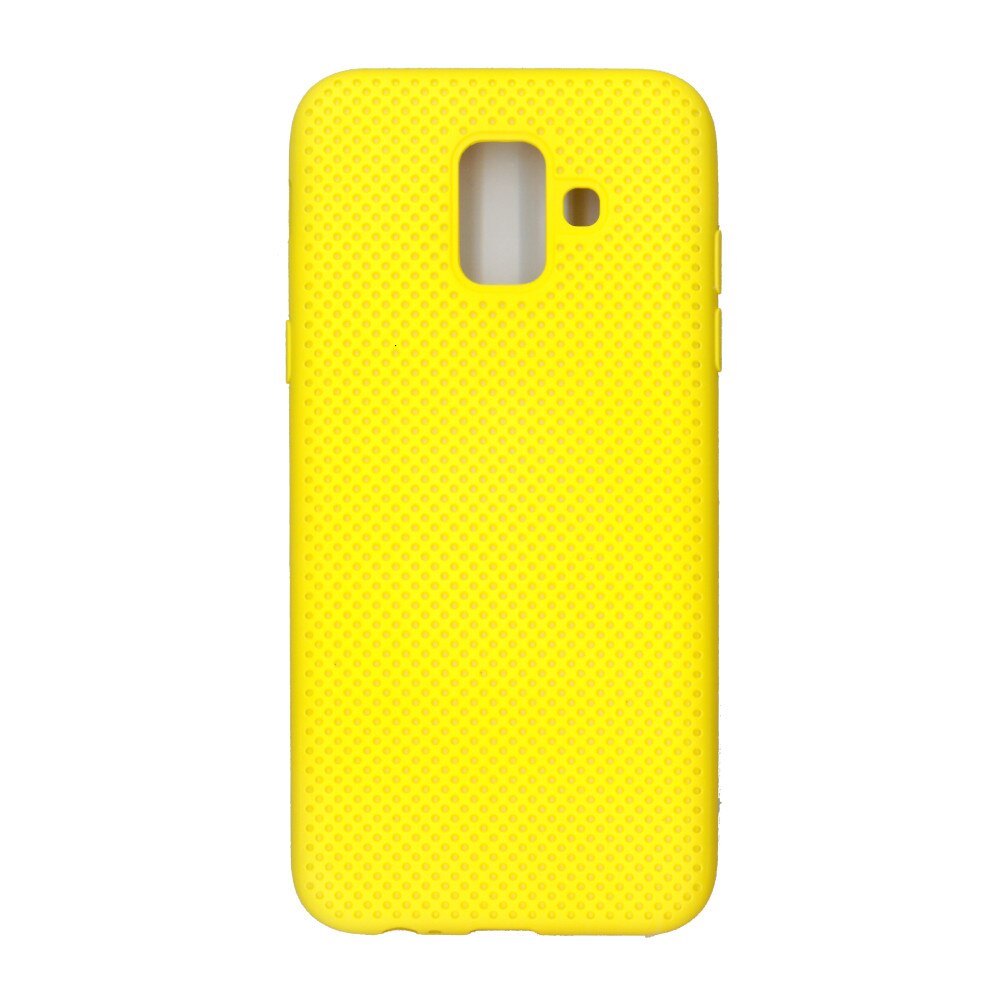 Husa din silicon cu perforatii, Eurocell, pentru Samsung Galaxy A6 2018, galben
