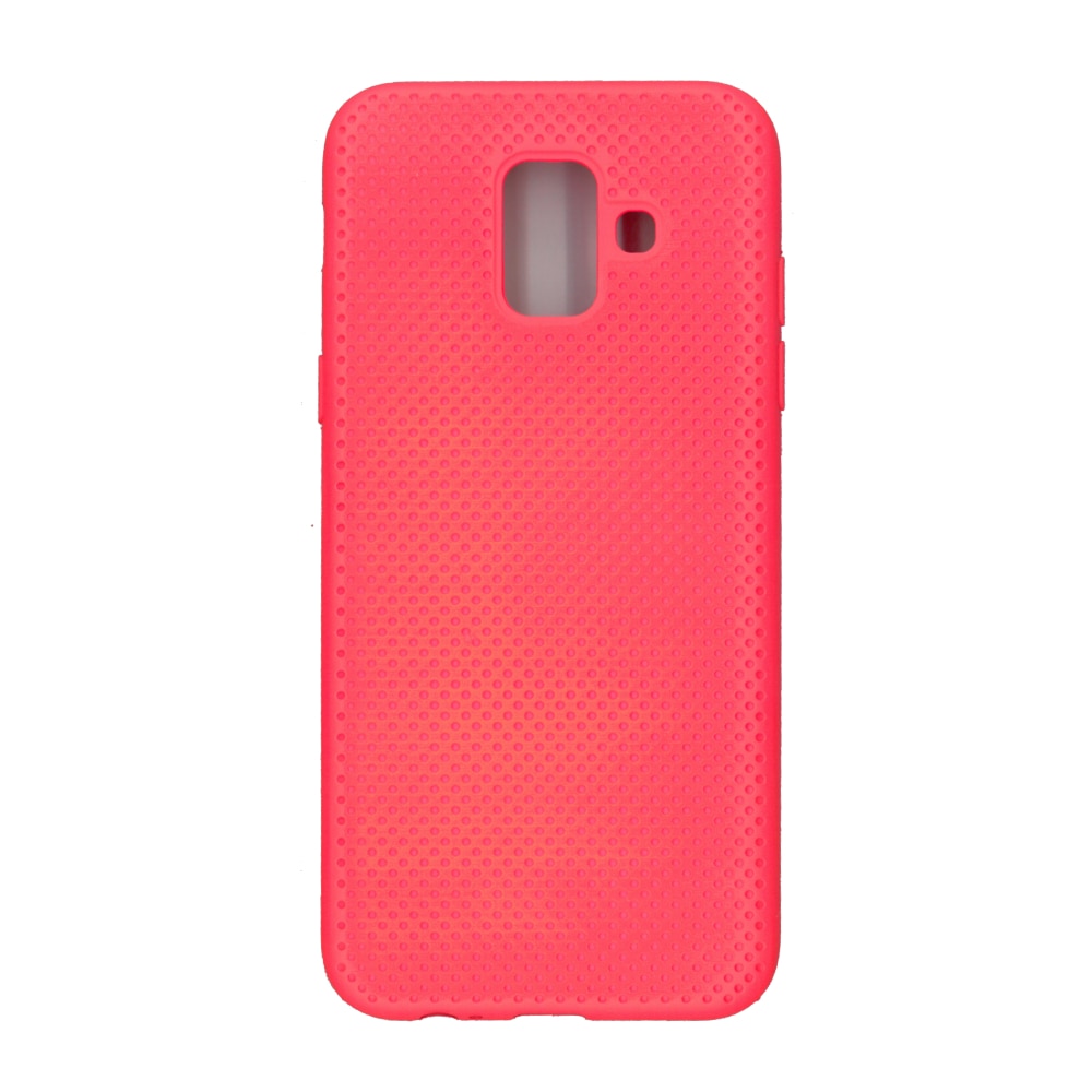 Husa din silicon cu perforatii, Eurocell, pentru Samsung Galaxy A6 2018, portocaliu