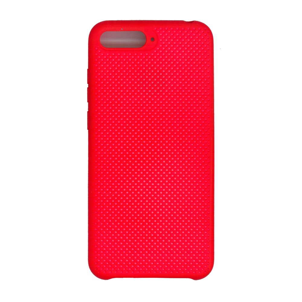 Husa din silicon cu perforatii, Eurocell, pentru Huawei Y6 2018, rosu