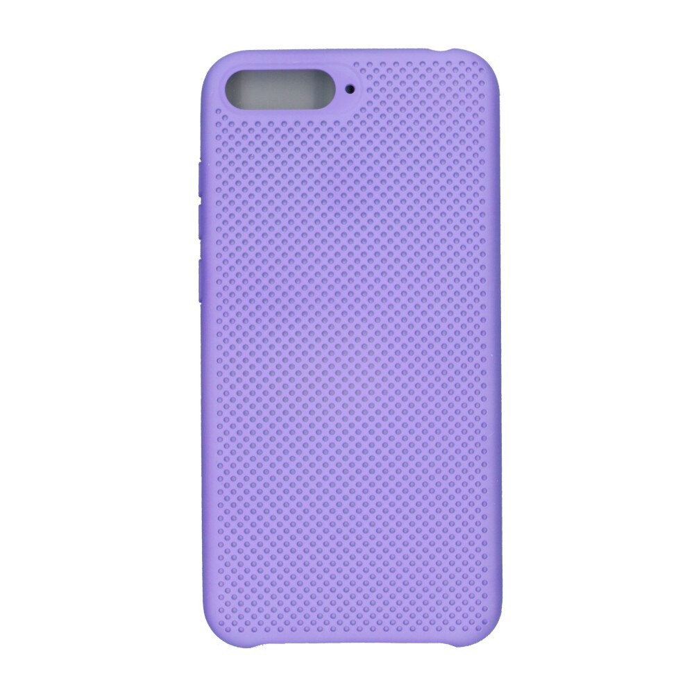 Husa din silicon cu perforatii, Eurocell, pentru Huawei Y6 2018, mov