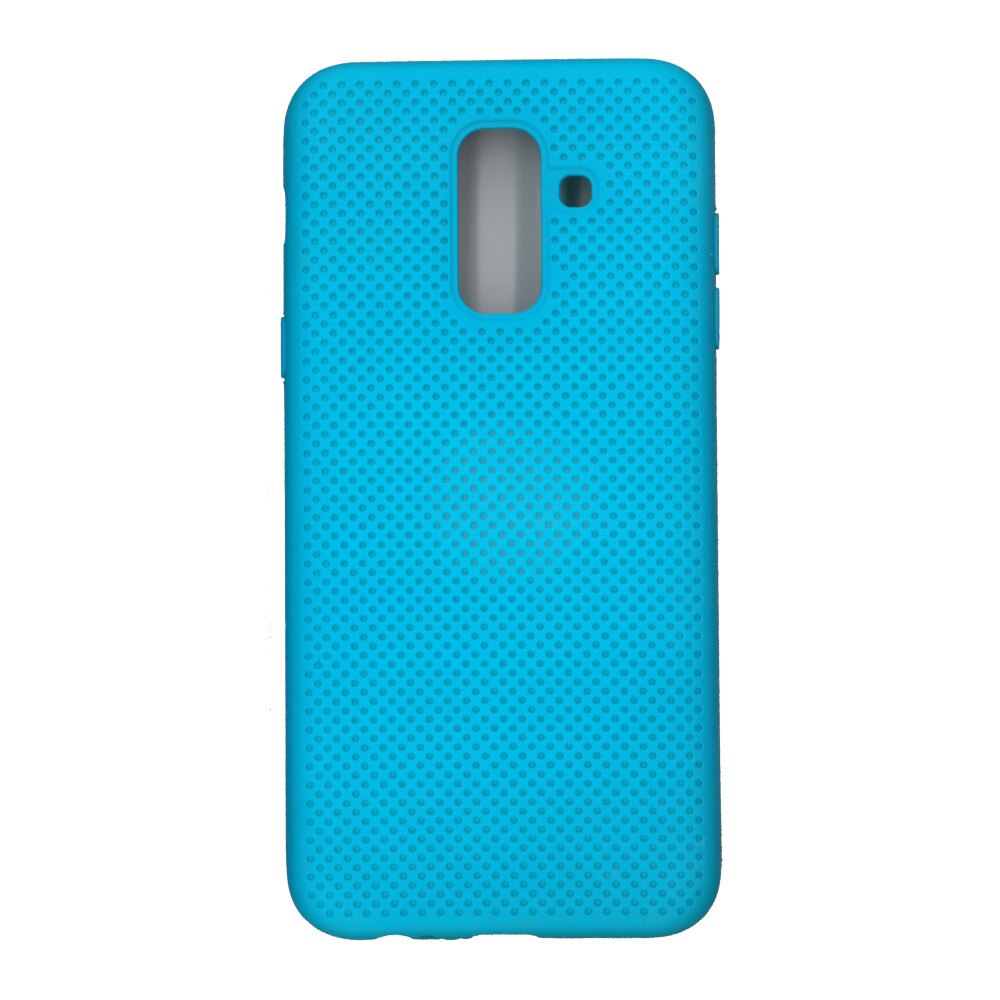 Husa din silicon cu perforatii, Eurocell, pentru Samsung Galaxy A6 Plus 2018, blue