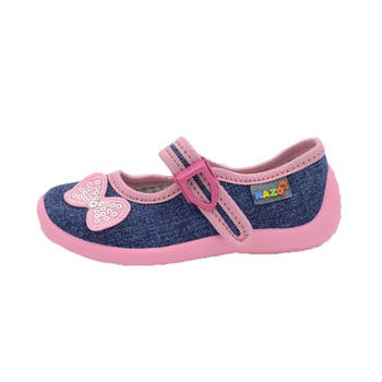 Pantofi din panza fetite Nazo 009-DB, Albastru Pantofi din panza fetite Nazo 009-DB, Albastru
