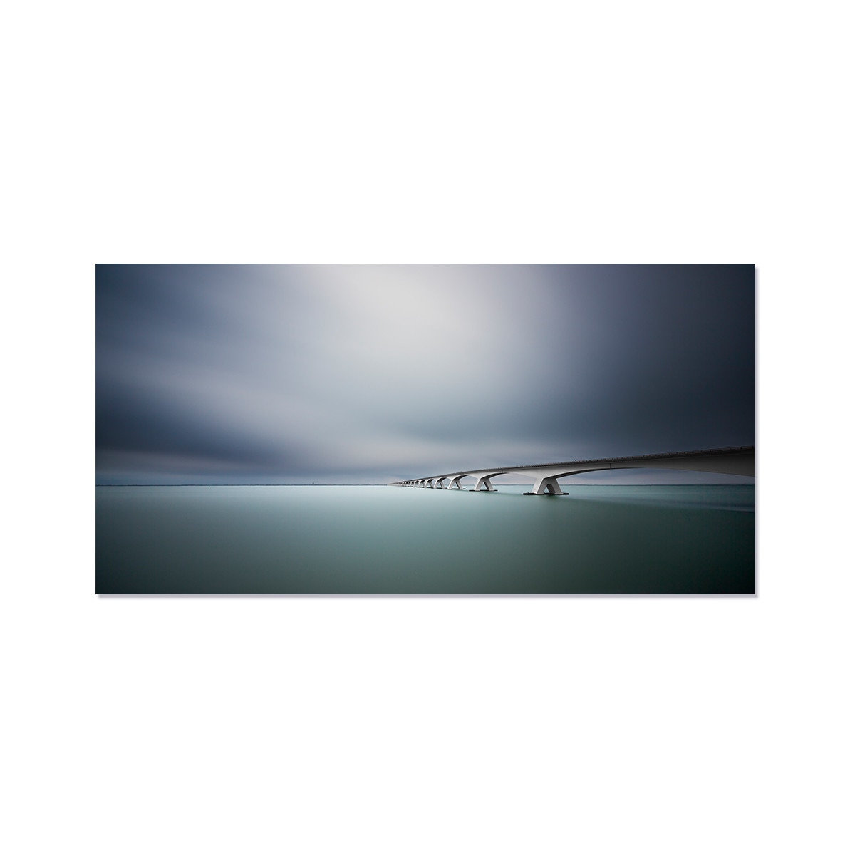 Tablou Canvas - Peisaj, Ceata, Pod, Natura, Dimineata, 50 x 100 cm