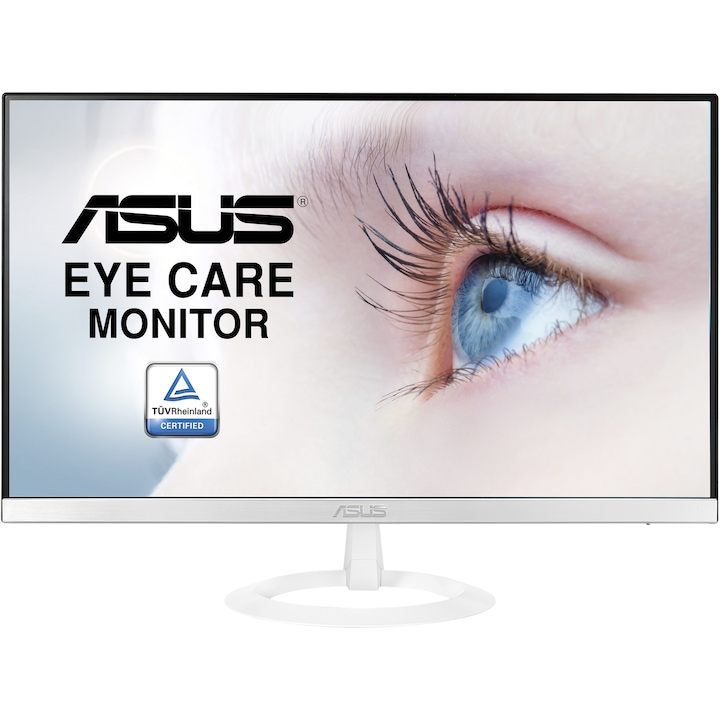 ASUS VZ249HE-W Eye Care LED Monitor, IPS, 23.8", Full HD, 1920 x 1080, 5 ms, HDMI, D-Sub