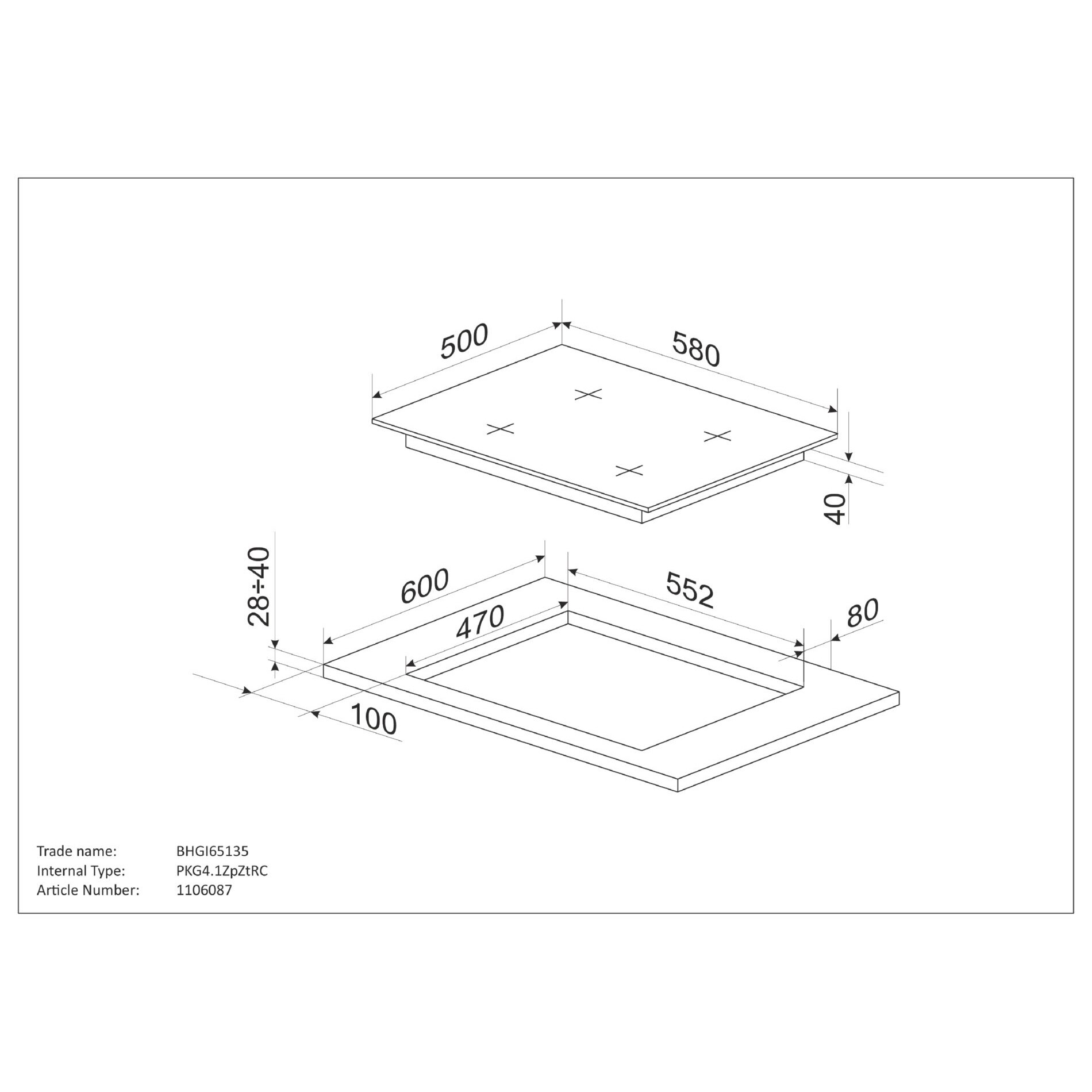 Плот за вграждане Hansa BHGI65135, 4 нагревателни зони, Газов, Чугунена ...