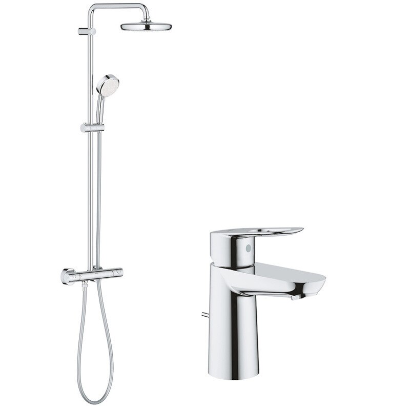 Coloana dus Grohe Tempesta 210 + baterie lavoar Bauloop S