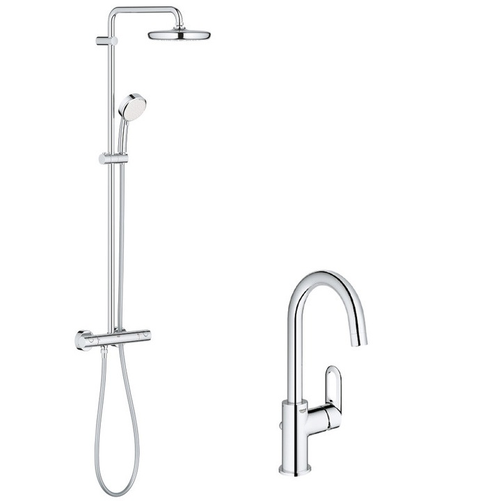 Pachet Coloana dus Grohe Tempesta 210 + baterie lavoar Bauloop L