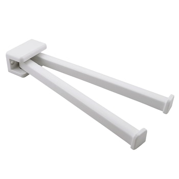 Suport baie pentru prosoape Haceka, 2 brate mobile, 40x10x6 cm, plastic, Alb Suport baie pentru prosoape Haceka, 2 brate mobile, 40x10x6 cm, plastic, Alb