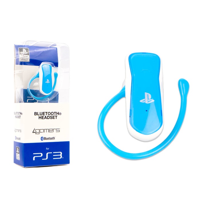 Vezeték nélküli fejhallgató PS3-hoz, Bluetooth, 10m, kék