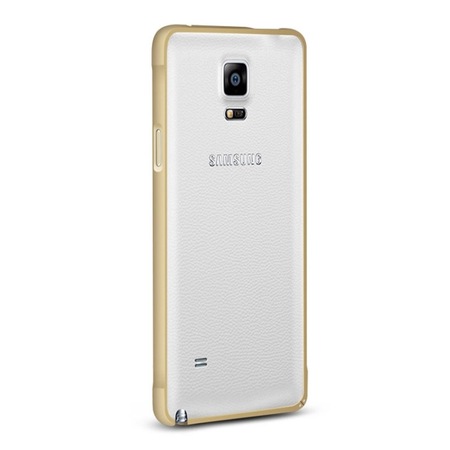 Monarchy hug Ampere Husa/bumper pentru Samsung Galaxy Note4/N910, cu protectie din aluminiu,  auriu - eMAG.ro