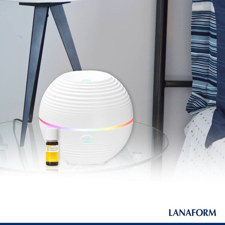 Difuzor de arome Bora Bora, functioneaza fara apa, oprire automata, 6 culori atmosferice