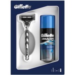 Set cadou Gillette Mach3: Aparat de ras + Gel de ras extra comfort, 75 ml