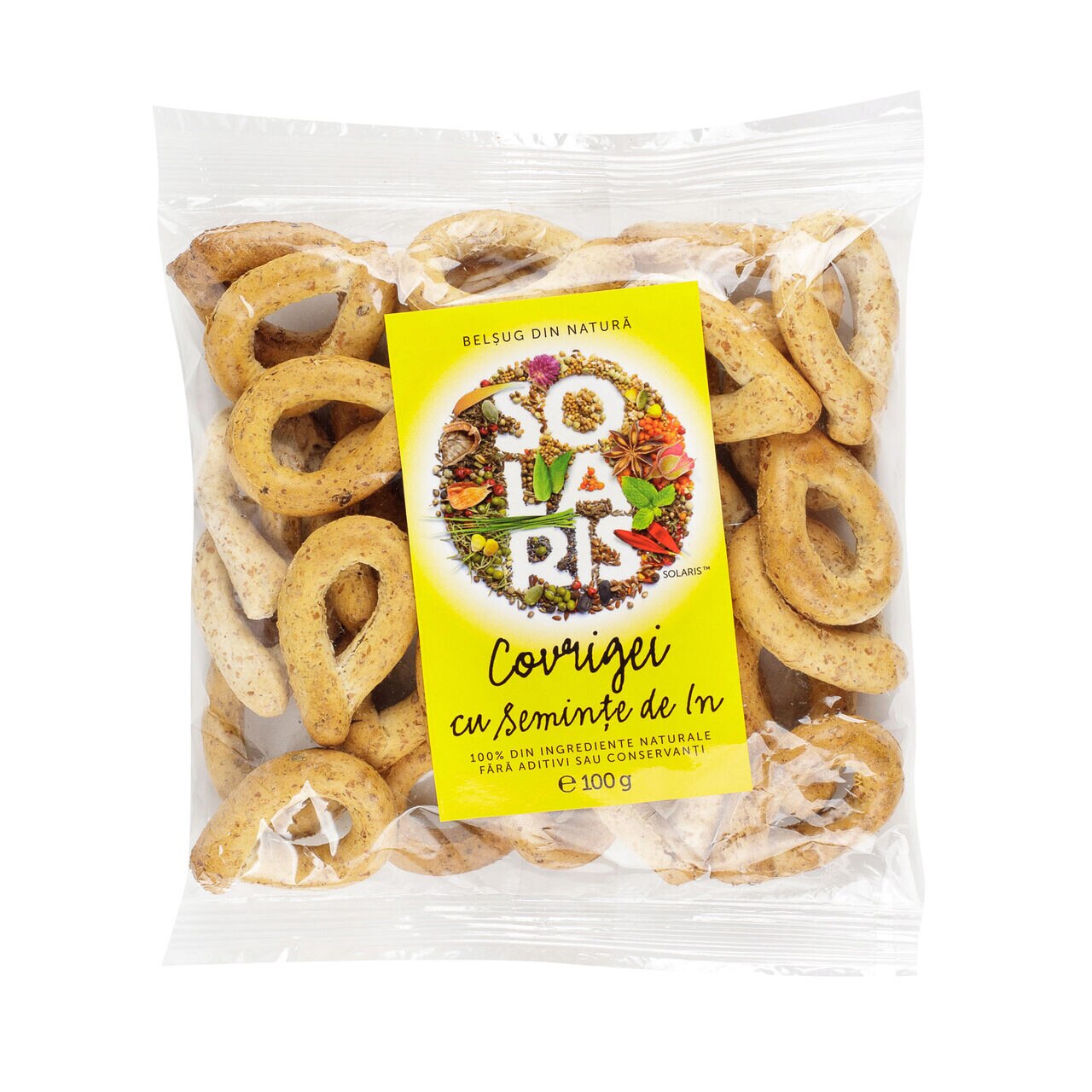 Covrigei Faina Integrala si Seminte In, Solaris, 100 g