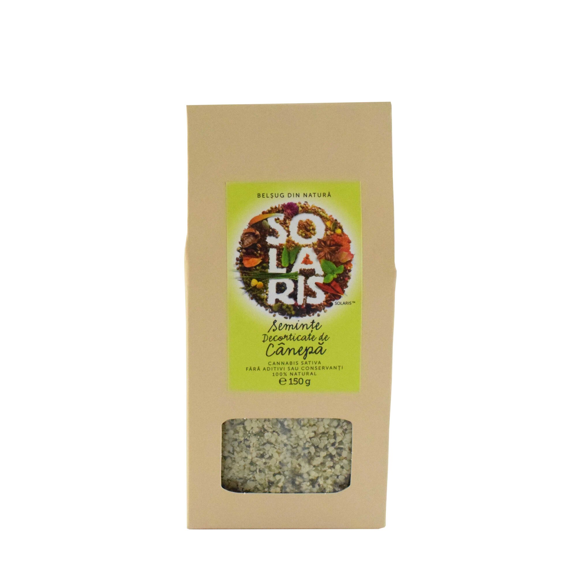 Seminte Decorticate de Canepa, Solaris, 150 g