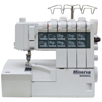 Masina combinata Minerva Coverlock M4000CL, 20 tipuri de cusatura, 1100 rpm, Alb Masina combinata Minerva Coverlock M4000CL, 20 tipuri de cusatura, 1100 rpm, Alb