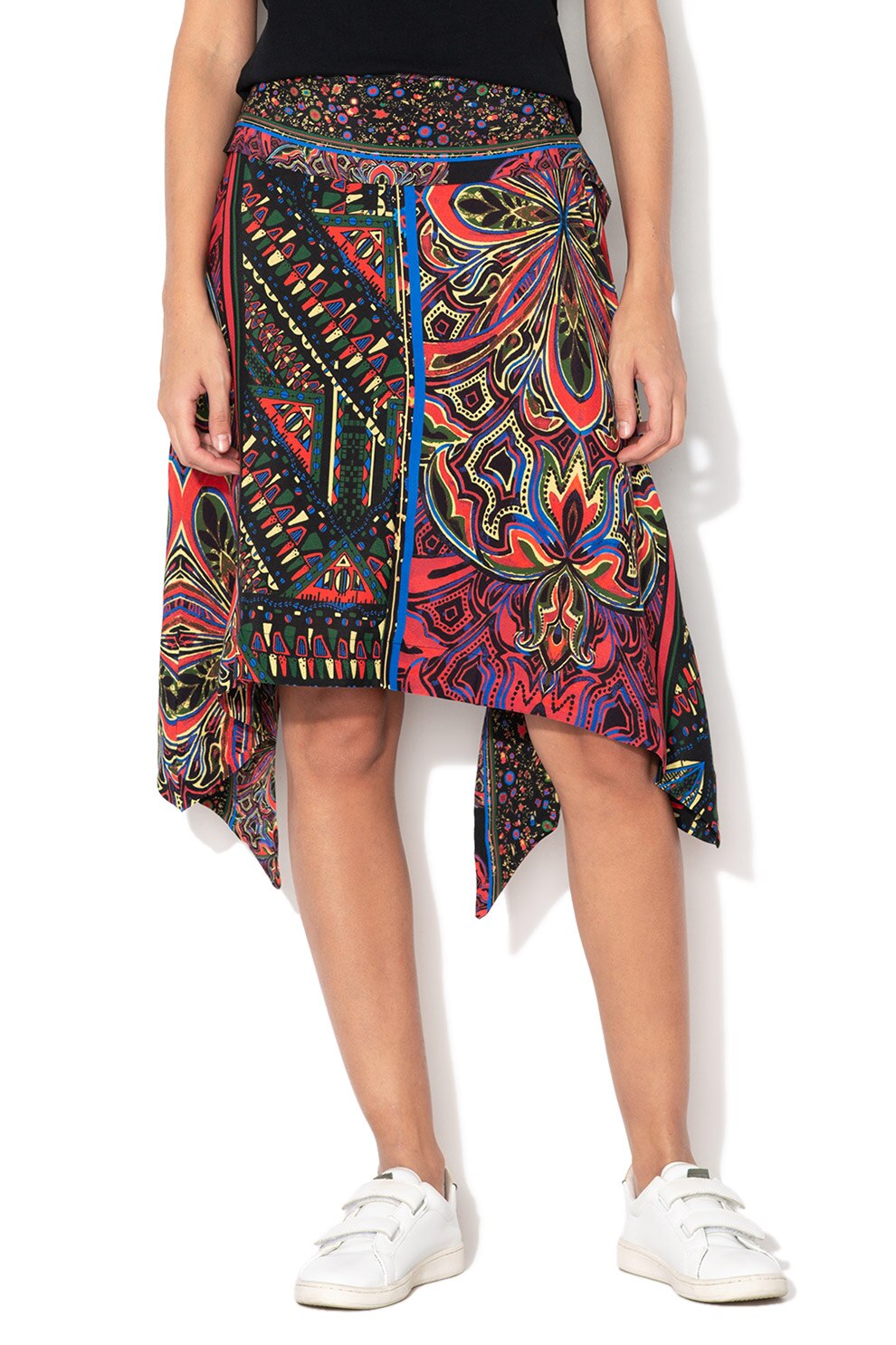 DESIGUAL, Fusta asimetrica Kyra, Multicolor, M