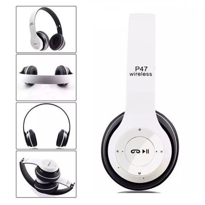 Bluetooth Слушалки KAPP. P47 , 4.2 + EDR Headsets, Бял