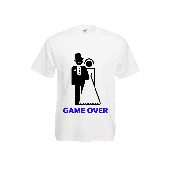 Tricou personalizat Game Over, tricou petrecerea burlacilor M