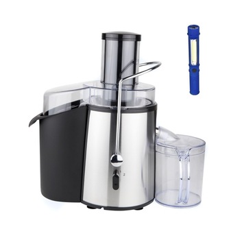 Storcator Electric de Fructe si Legume Hausberg Diamonds, 1000 W, 2 Viteze, Inox, Negru si lanterna Storcator Electric de Fructe si Legume Hausberg Diamonds, 1000 W, 2 Viteze, Inox, Negru si lanterna