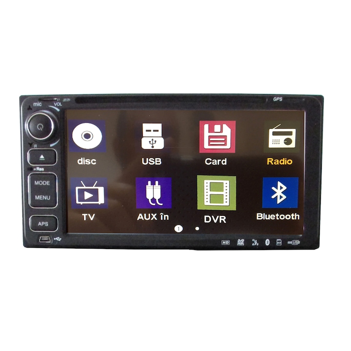 Универсален 6.5" DVD Media Player със сензорен екран, MP3, MP4, bluetooth, дистанционно управление