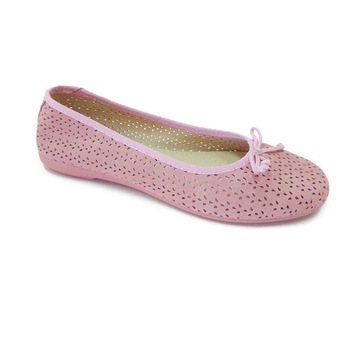 Balerini Amelie cu perforatii, Roz Balerini Amelie cu perforatii, Roz