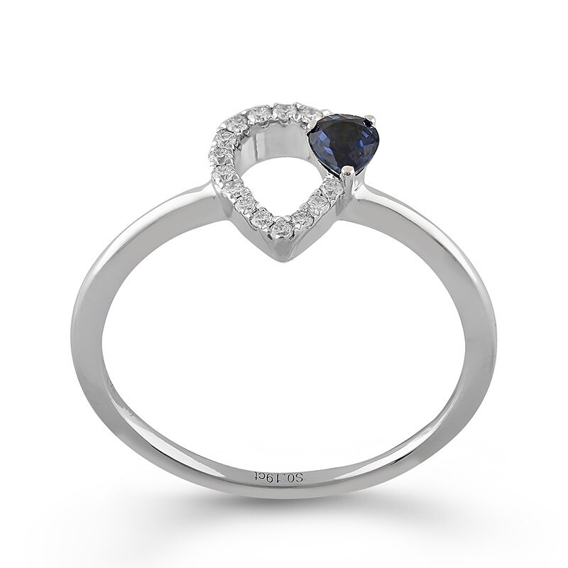 Inel Deruvo Aur 18k Diamante, Safir, 53 R5425S-W