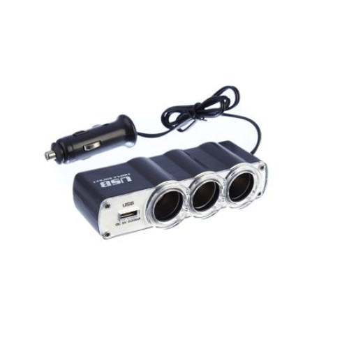 Leo aljzat hosszabbító, 3 port és 1 USB